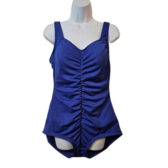 Maxine Royal Blue Swimsuit sz 14W - Picture 1 of 6